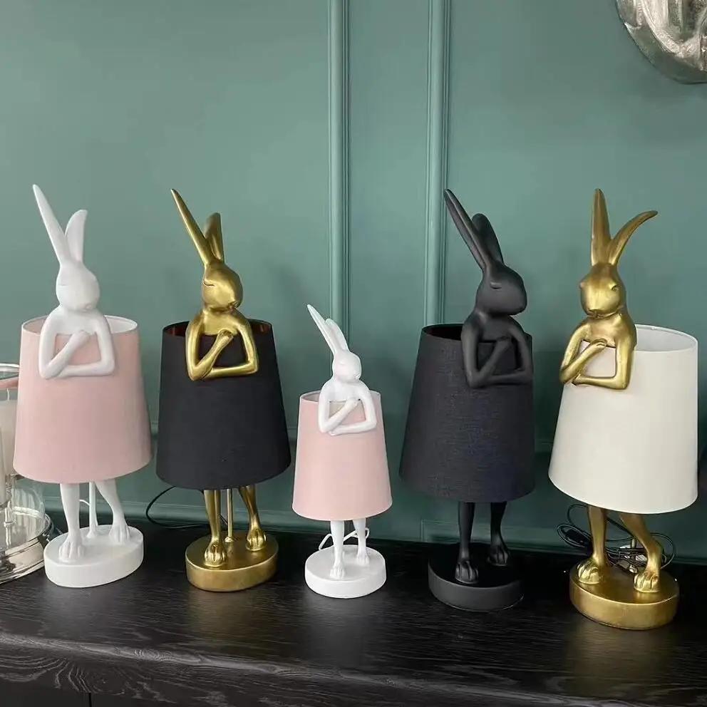 귀여운 토끼 테이블 램프 침실 침대 옆 장식, 귀여운 토끼 책상 램프, 크리스마스 선물, 소녀 방 사랑스러운 야간 조명